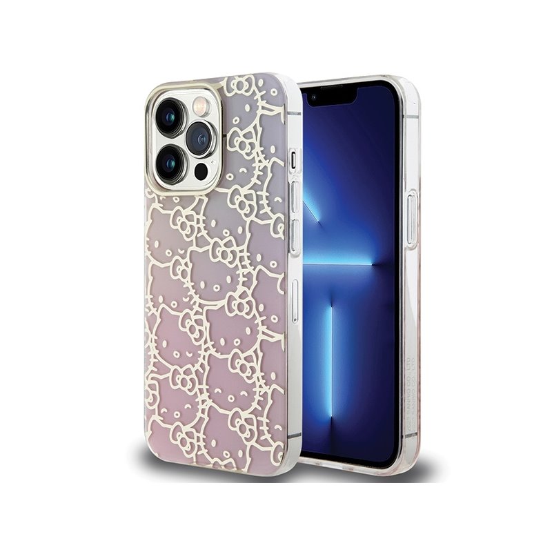 Hello Kitty iPhone 13 Pro Max Pink Hardcase IML Gradient Electrop Crowded Hello Kitty iPhone 13 Pro Max Pink Hardcase IML Gradient Electrop Crowded