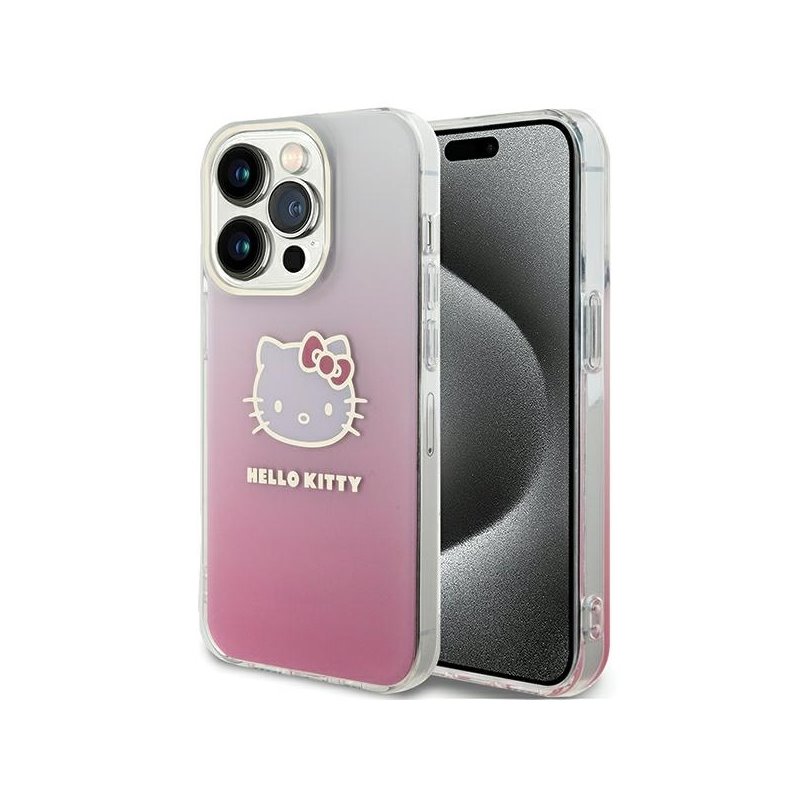 Hello Kitty iPhone 13/13 Pro pink hardcase IML Gradient Electrop Kitty Head Hello Kitty iPhone 13/13 Pro pink hardcase IML Gradient Electrop Kitty Head