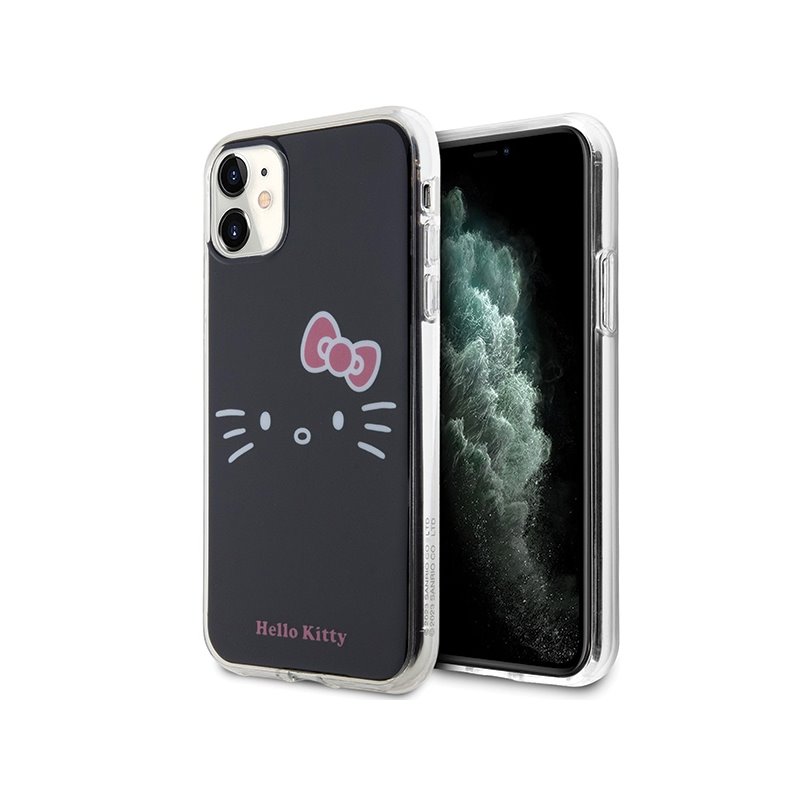 Hello Kitty iPhone 11/Xr black hardcase IML Kitty Face Hello Kitty iPhone 11/Xr black hardcase IML Kitty Face