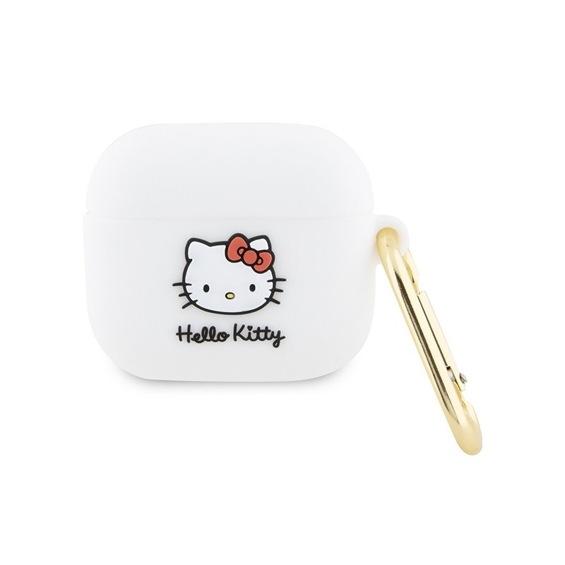 Hello Kitty AirPods 3 Cover White Silicone 3D Kitty Head Hello Kitty AirPods 3 Cover White Silicone 3D Kitty Head