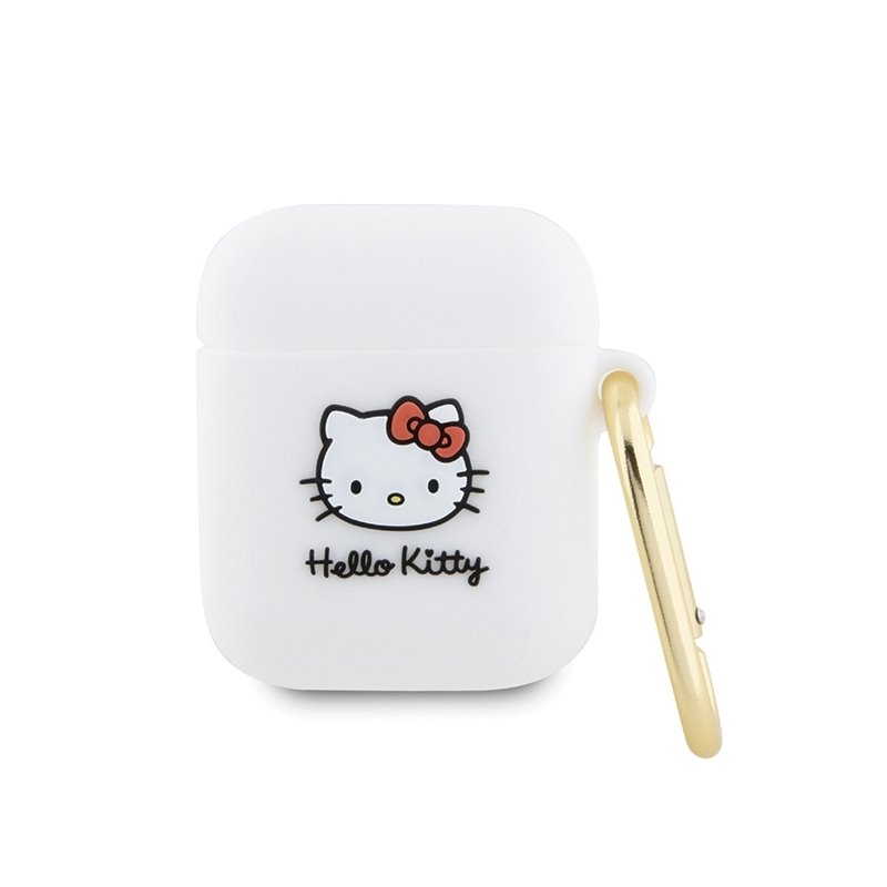 Hello Kitty AirPods 1/2 Cover White Silicone 3D Kitty Head