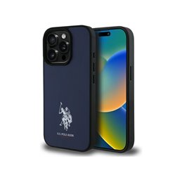 US Polo iPhone 15 Pro Max navy Leather Embroidered DH Color