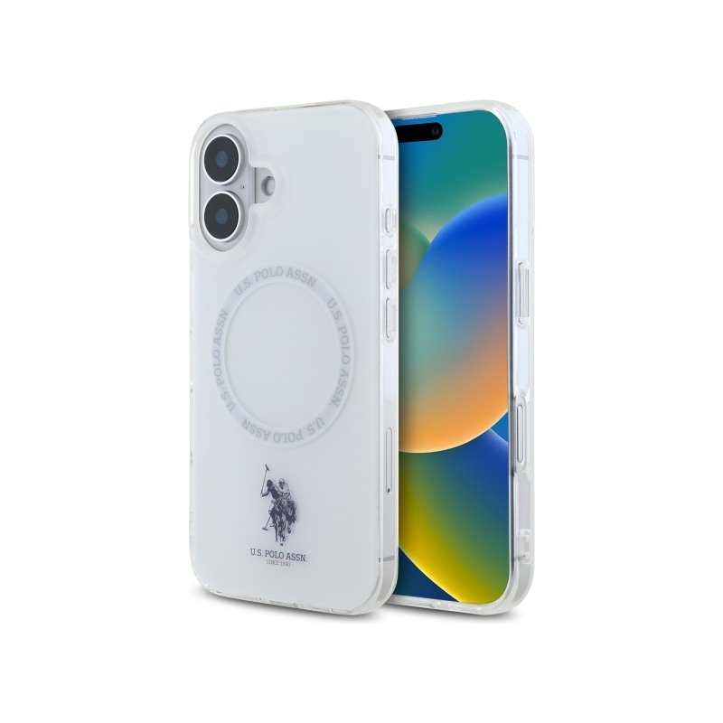 US Polo iPhone 16 white IML Ring MagSafe