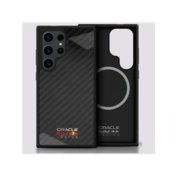 Red Bull Samsung Galaxy S25 Ultra Black Real Carbon Fiber Shiny Logo MagSaf