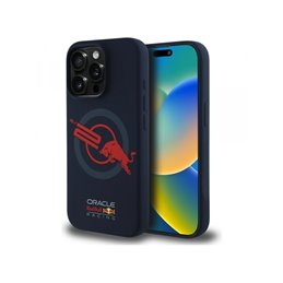 Red Bull iPhone 15 Pro Max Silicone ORBR20 Logo Red Lining MagSafe navyblue
