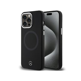 Mercedes iPhone 15 Pro Black Hardcase Silicone Bicolor MagSafe