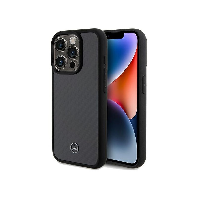 Mercedes iPhone 15 Pro Black Hardcase Carbon Fiber Dynamic Mercedes iPhone 15 Pro Black Hardcase Carbon Fiber Dynamic