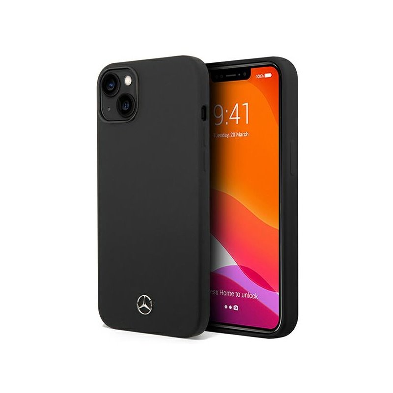 Mercedes iPhone 13/14/15 Black Hardcase Silicone Line Mercedes iPhone 13/14/15 Black Hardcase Silicone Line