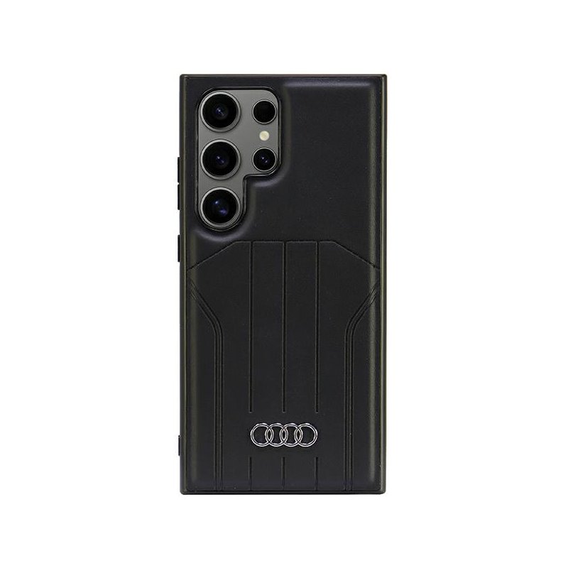 Audi Synthetic Leather MagSafe Samsung Galaxy S24 Ultra black hardcase Audi Synthetic Leather MagSafe Samsung Galaxy S24 Ultra black hardcase
