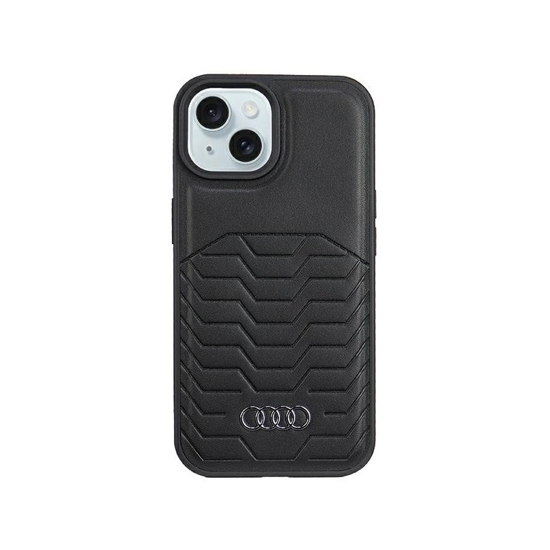 Audi Synthetic Leather MagSafe iPhone 14 Plus/15 Plus black hardcase Audi Synthetic Leather MagSafe iPhone 14 Plus/15 Plus black hardcase