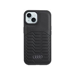 Audi Synthetic Leather MagSafe iPhone 13/14/15 black hardcase