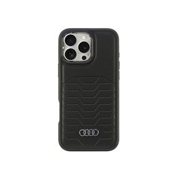 Audi Synthetic Leather MagSafe iPhone 16 Pro Max black hardcase