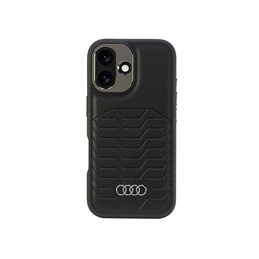 Audi Synthetic Leather MagSafe iPhone 16 black hardcase