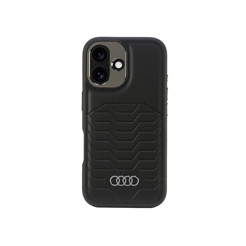 Audi Synthetic Leather MagSafe iPhone 16 black hardcase