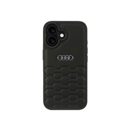 Audi Synthetic Leather iPhone 16 black hardcase