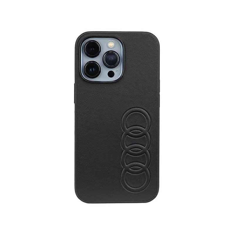 Audi Synthetic Leather iPhone 13/13 Pro black hardcase