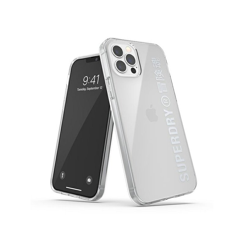 SuperDry Snap iPhone 12/12 Pro Clear Case silver SuperDry Snap iPhone 12/12 Pro Clear Case silver