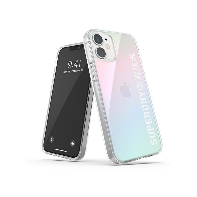 SuperDry Snap iPhone 12 mini Clear Case Gradient