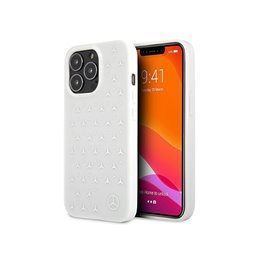 Mercedes iPhone 13/13 Pro white hardcase Silver Stars Pattern