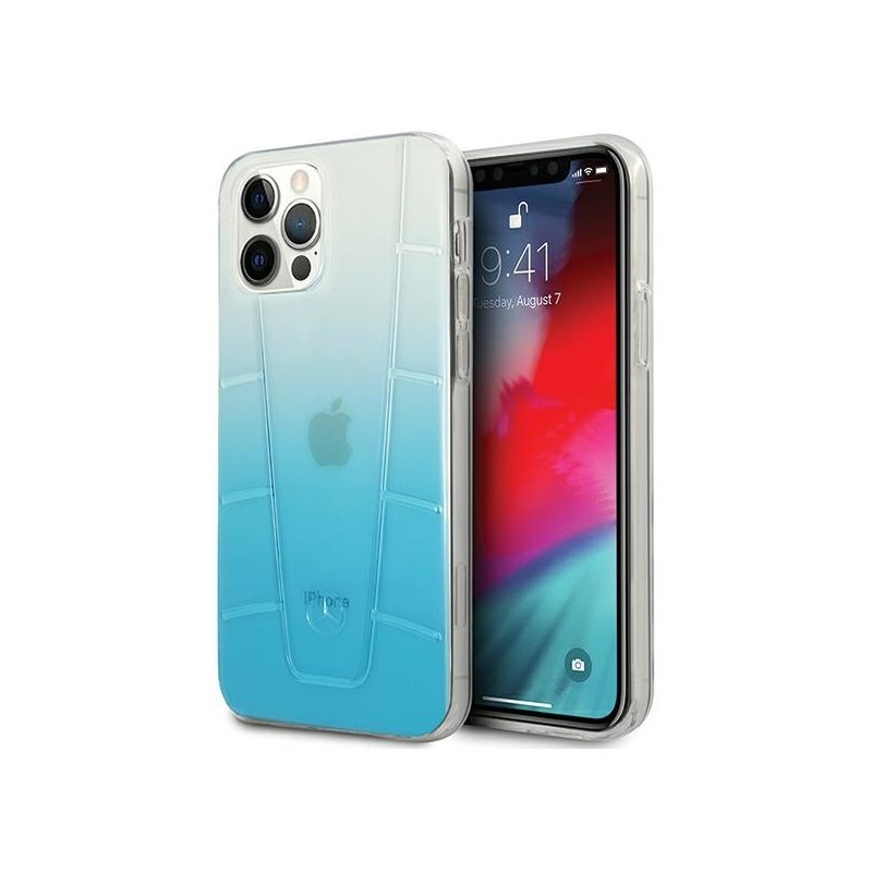 Mercedes iPhone 12/12 Pro blue hardcase Transparent Line