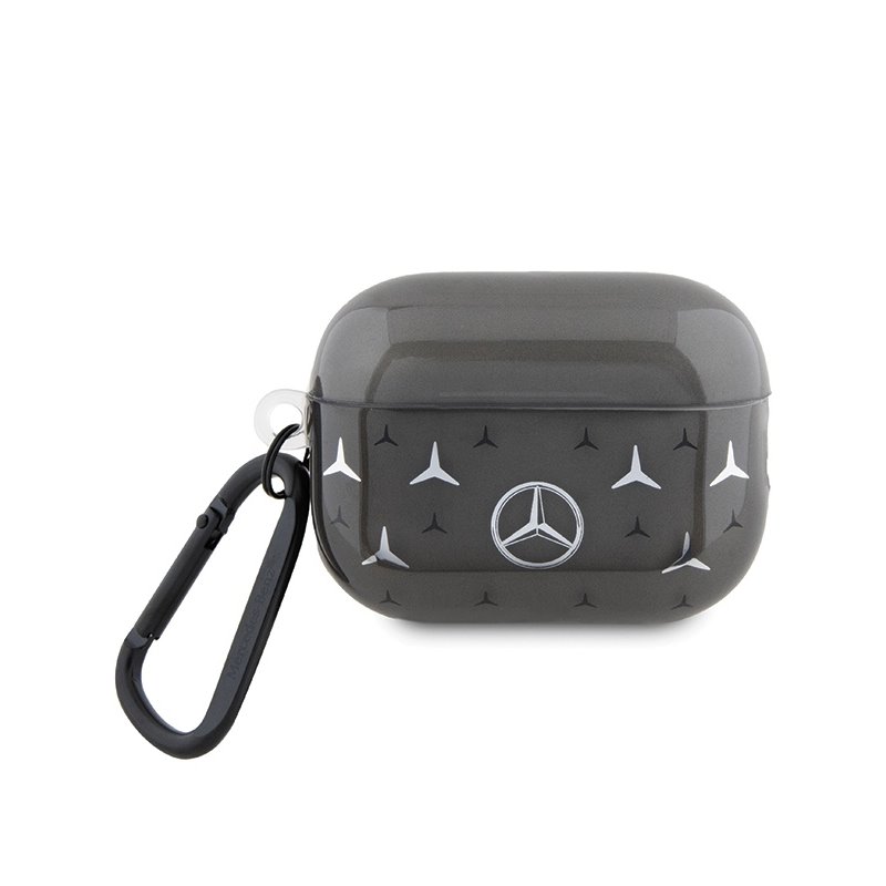 Mercedes AirPods Pro 2 (2022/2023) Cover Black Large Star Pattern
