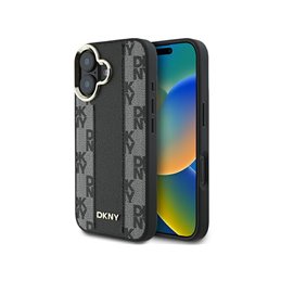 DKNY iPhone 16 Plus black hardcase Checkered Pattern Magsafe
