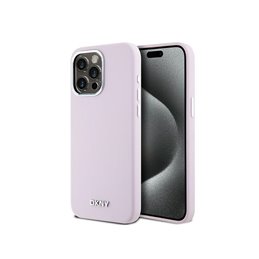 DKNY iPhone 14 Pro Max pink hardcase Liquid Silicone Small Metal Logo MagS.