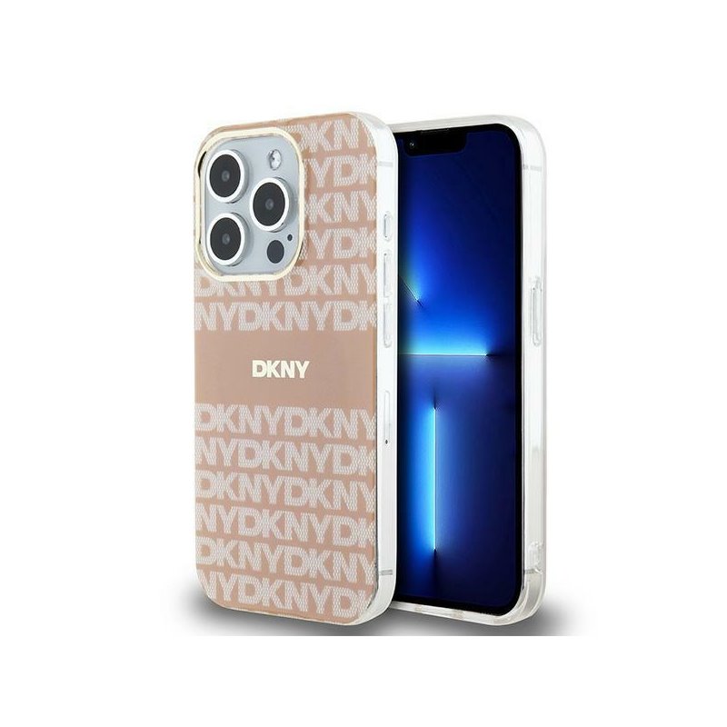 DKNY iPhone 13 Pro Max pink hardcase IML Mono & Stripe MagSafe