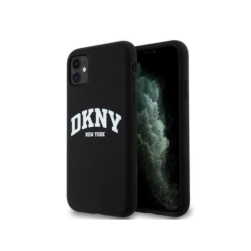 DKNY iPhone 11/Xr black hardcase Liquid Silicone White Printed Logo MagSafe DKNY iPhone 11/Xr black hardcase Liquid Silicone White Printed Logo MagSafe