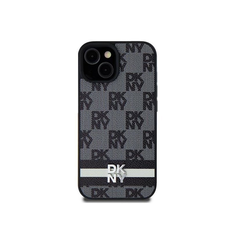 DKNY Samsung Galaxy S24+ black Leather Checkered Mono Pattern & Printed St. DKNY Samsung Galaxy S24+ black Leather Checkered Mono Pattern & Printed St.