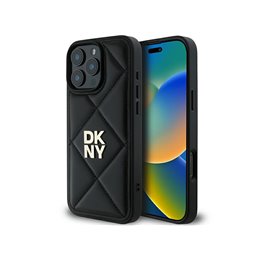 DKNY iPhone 16 Pro Max black Quilted Stack Logo