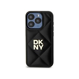 DKNY iPhone 15 Plus black Quilted Stack Logo