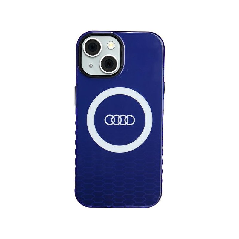 Audi iPhone 13/14/15 navy blue hardcase IML Big Logo MagSafe Case Audi iPhone 13/14/15 navy blue hardcase IML Big Logo MagSafe Case