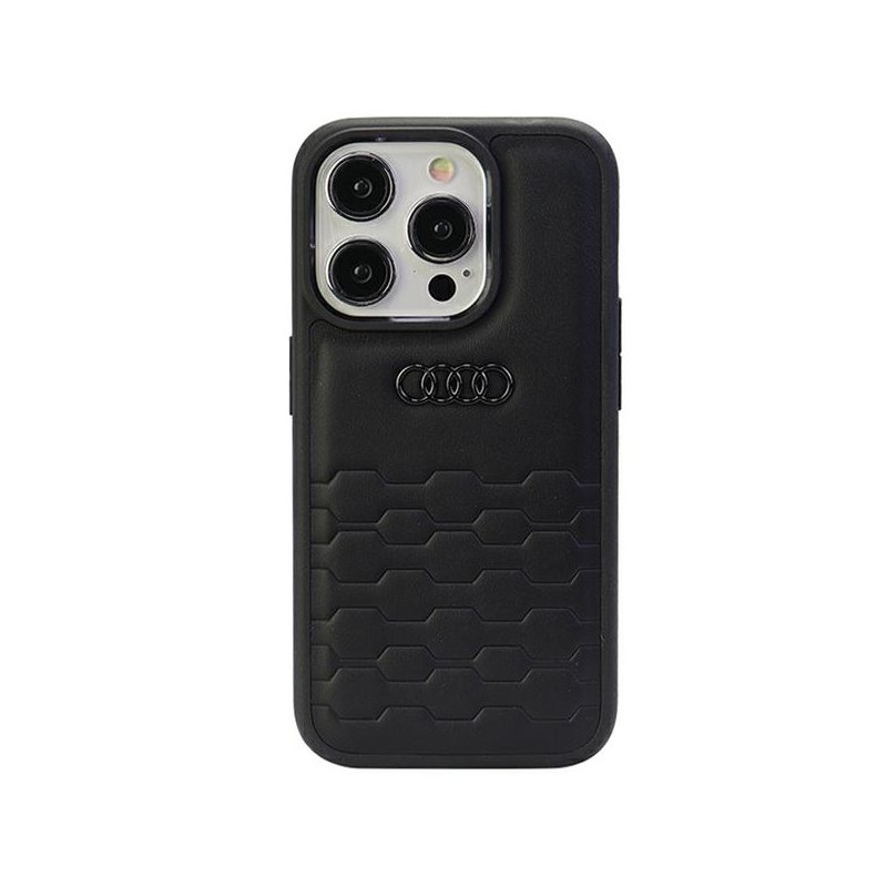 Audi iPhone 15 Pro black hardcase GT Synthetic Leather