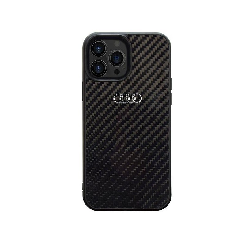 Audi iPhone 14 Pro black hardcase Carbon Fiber