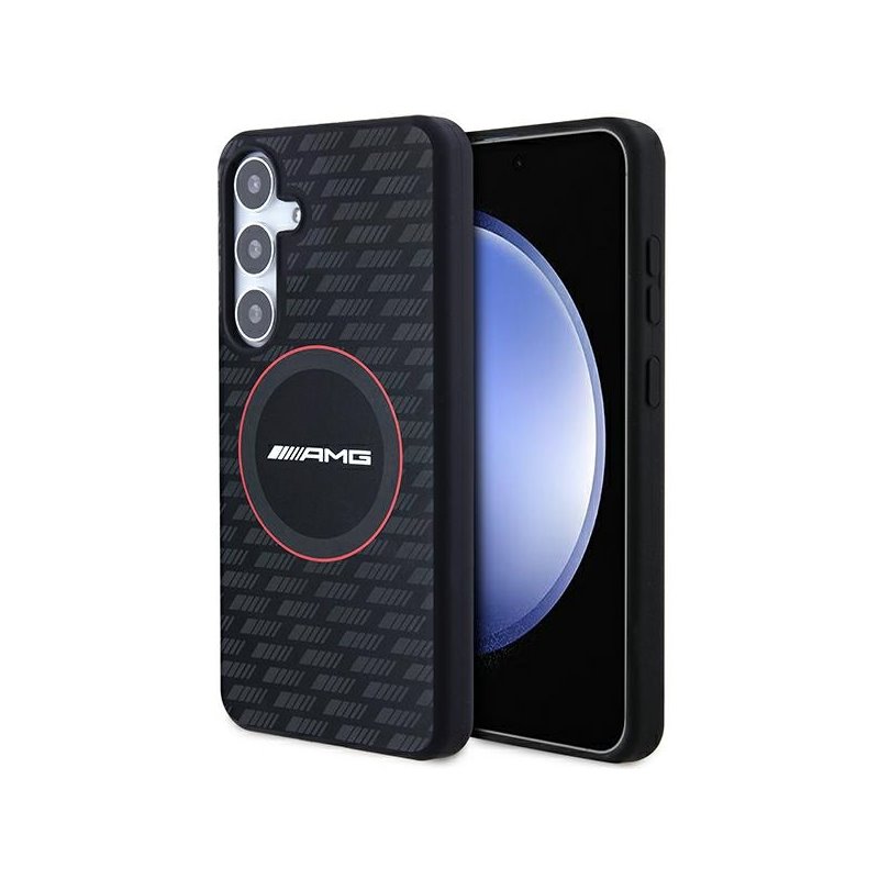 AMG Samsung Galaxy S24+ black hardcase with Silicone Carbon Pattern & MagS. AMG Samsung Galaxy S24+ black hardcase with Silicone Carbon Pattern & MagS.