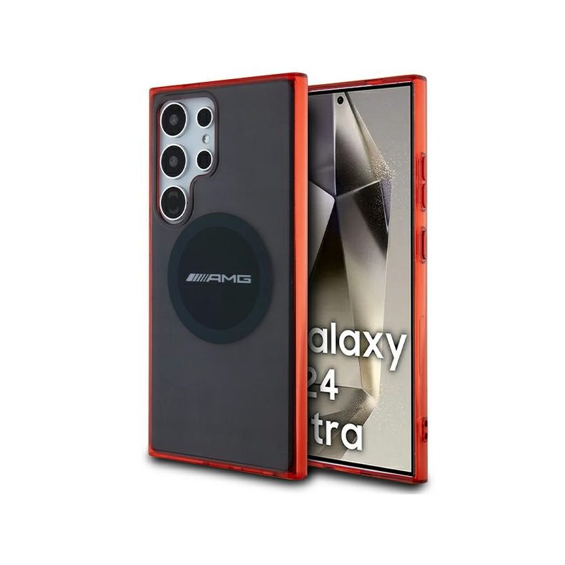 AMG Samsung Galaxy S24 Ultra black hardcase w. Transparent Bicolor & MagSa. AMG Samsung Galaxy S24 Ultra black hardcase w. Transparent Bicolor & MagSa.