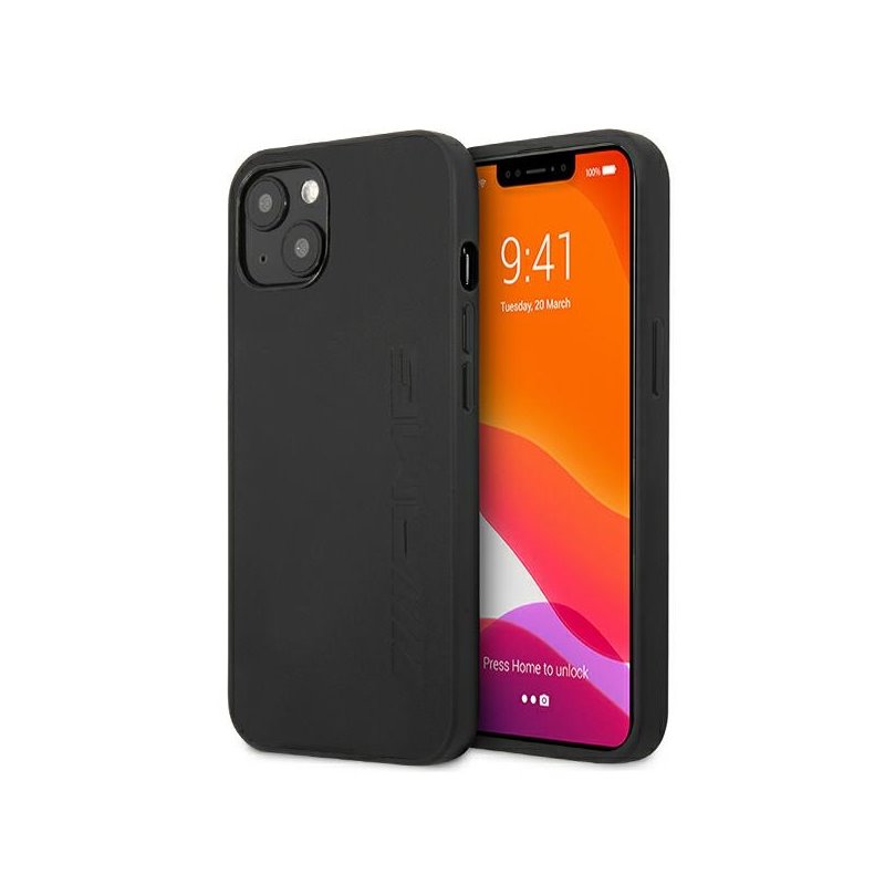 AMG iPhone 13 mini black hardcase Leather Hot Stamped