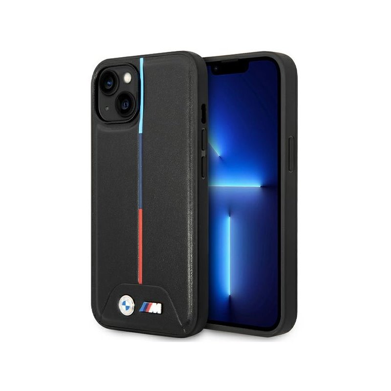 BMW iPhone 13/14/15 black hardcase M Quilted Tricolor