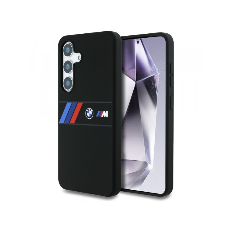 BMW Samsung Galaxy S25 Silicone Middle Tricolor Stripes MagSafe black Case BMW Samsung Galaxy S25 Silicone Middle Tricolor Stripes MagSafe black Case