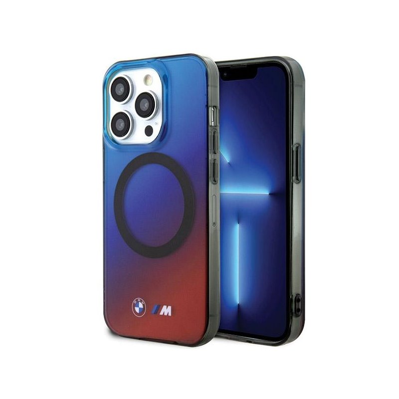 BMW iPhone 15 Pro Max red blue hardcase M Gradient MagSafe