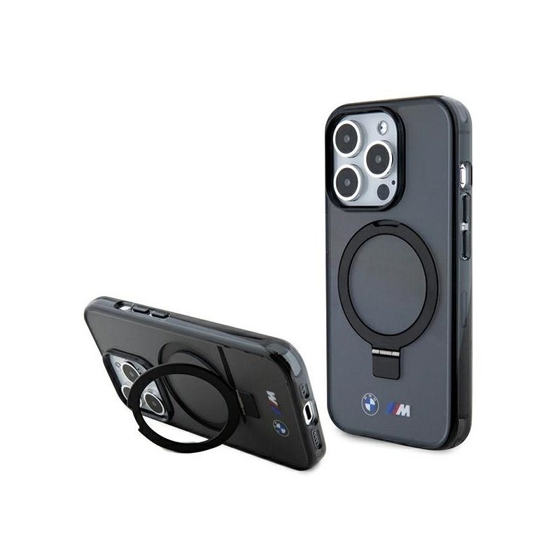 BMW iPhone 15 Pro black hardcase Ring Stand M Collection MagSafe BMW iPhone 15 Pro black hardcase Ring Stand M Collection MagSafe