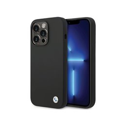BMW iPhone 15 Pro Max black Silicone Metal Logo