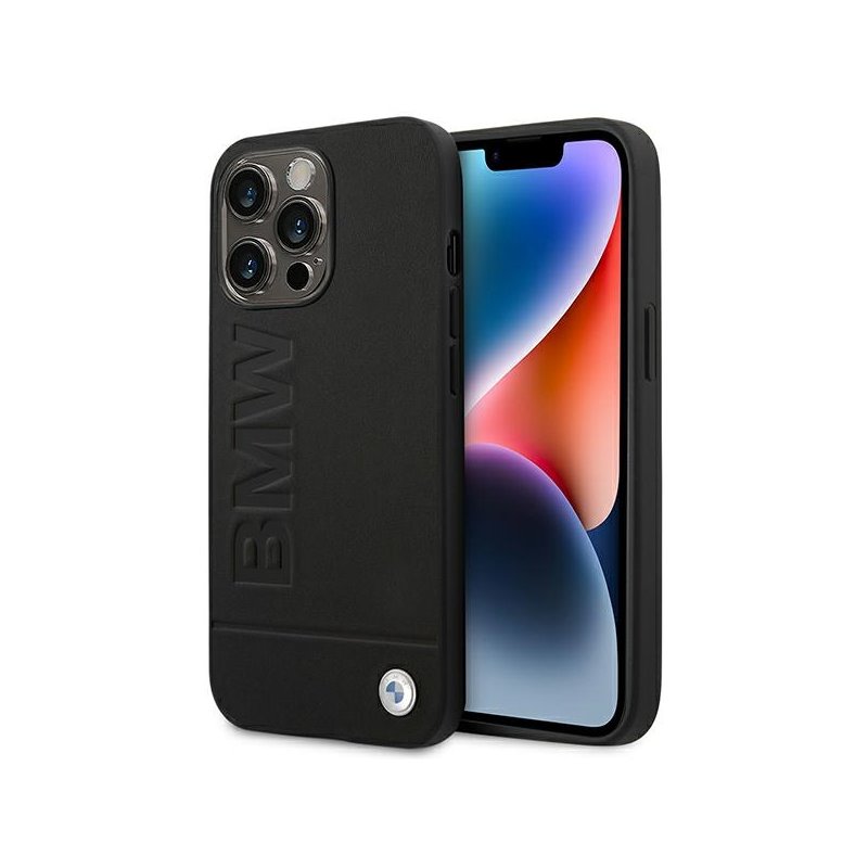 BMW iPhone 14 Pro Max black Leather Stamp BMW iPhone 14 Pro Max black Leather Stamp