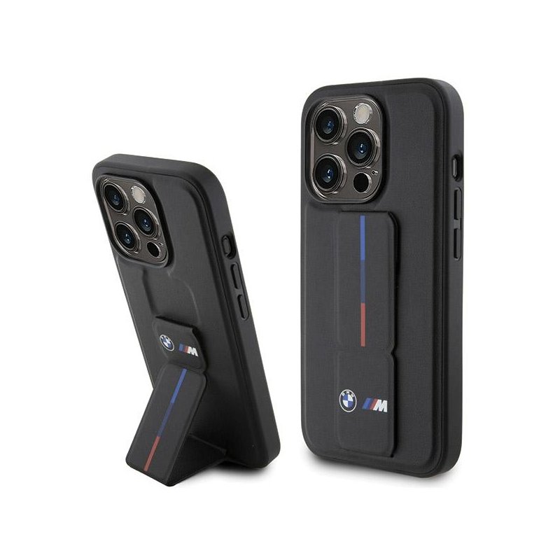 BMW iPhone 15 Pro black hardcase Grip Hot Stamp