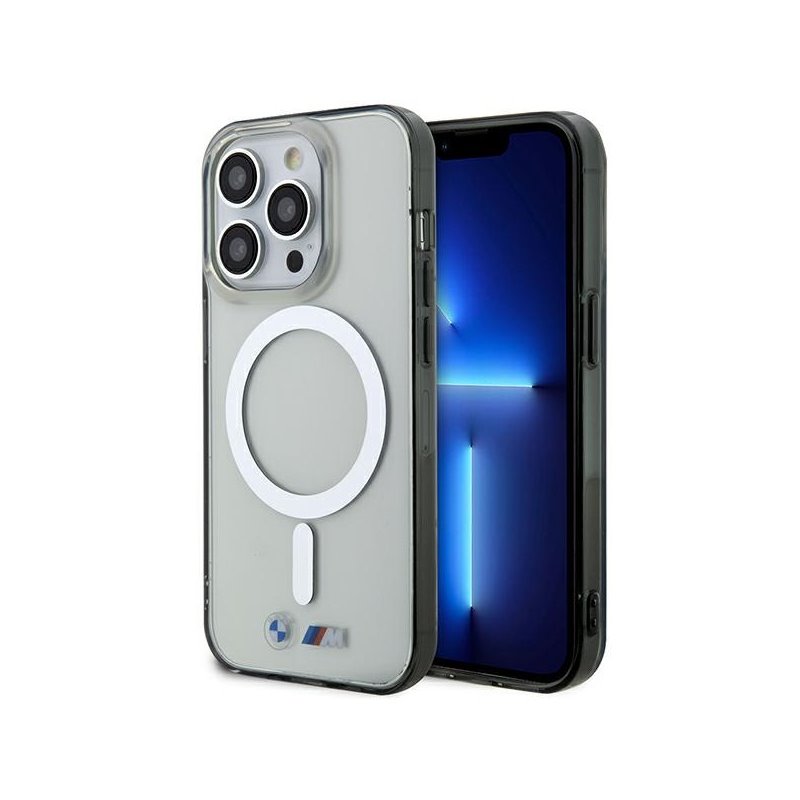 BMW iPhone 14 Pro transparent hardcase Silver Ring MagSafe BMW iPhone 14 Pro transparent hardcase Silver Ring MagSafe