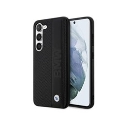 BMW Samsung Galaxy S23+ S916 black hardcase Leather Textured & Stripe