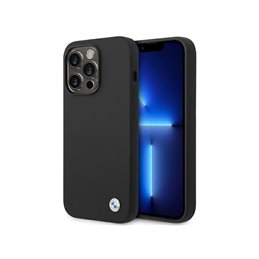 BMW iPhone 14 Pro black Silicone Metal Logo