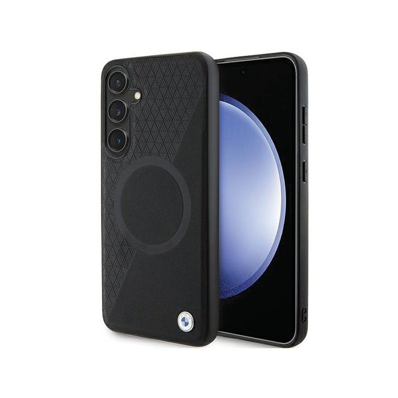 BMW Samsung Galaxy S24 black hardcase Signature Leather Half Textured & Ci.