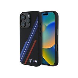 BMW iPhone 16 Pro Max black hardcase Silicone Random Lines MagSafe